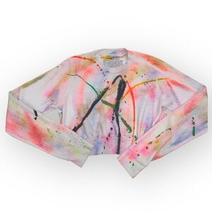 150‎ Aviator Nation Graffiti Cropped Sweatshirt Small